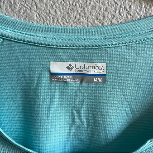 Columbia Women's Light Blue Long Sleeve Striped Top MD - Picture 4 of 7